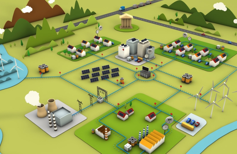 ILUSTRACIÓN 3D SMART GRID